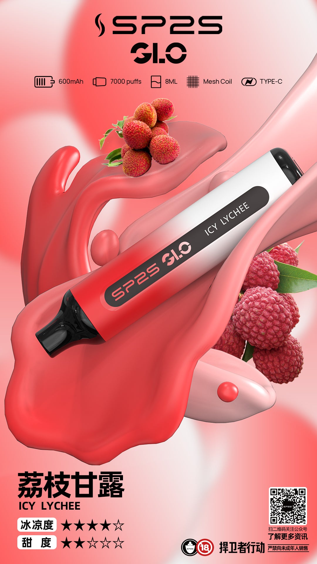 新品上市 Sp2s 7000口拋棄式/一次性電子煙 台灣現貨