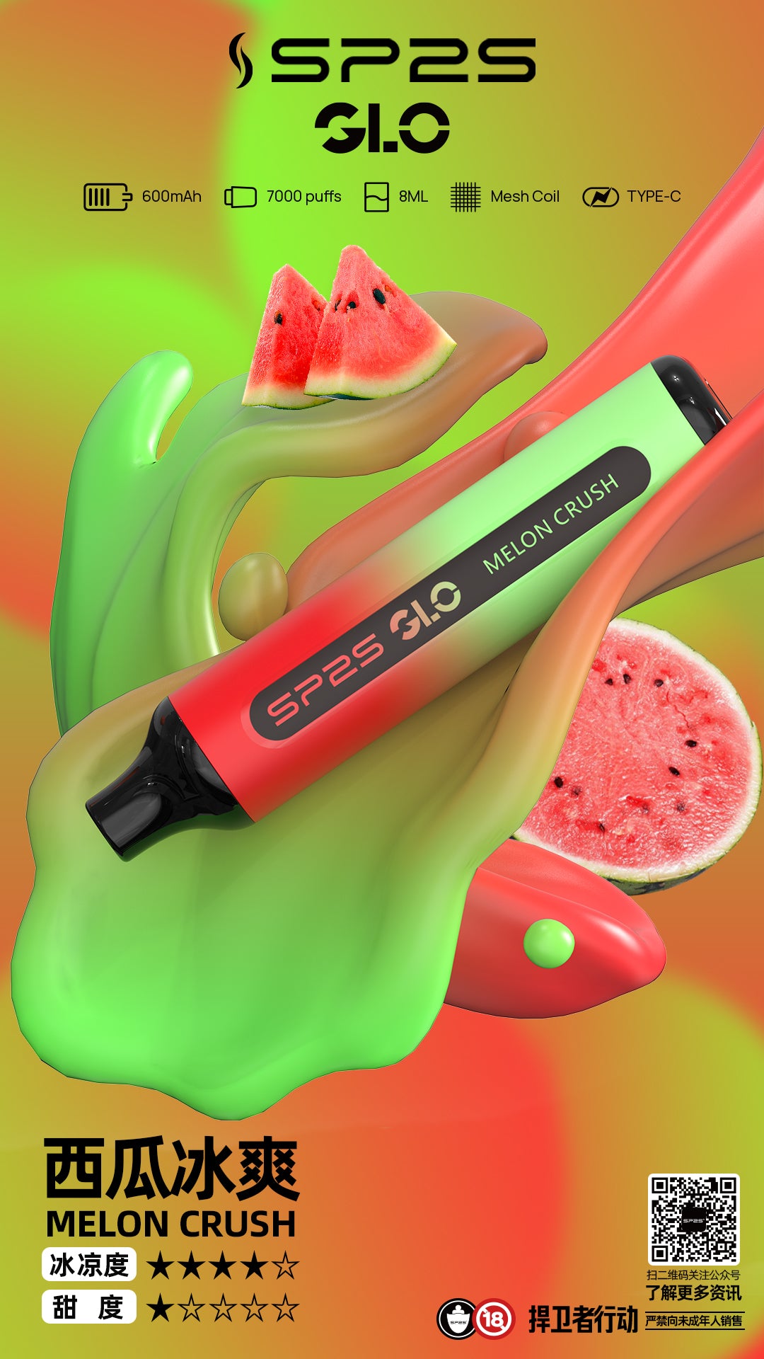 新品上市 Sp2s 7000口拋棄式/一次性電子煙 台灣現貨