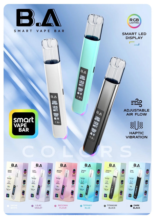 B.A一代主機 可調式LED顯示屏可發光煙桿 適配一代relx/sp2s各式煙彈